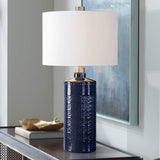 Thalia Blue Ceramic Table Lamp