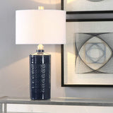 Thalia Blue Ceramic Table Lamp