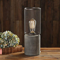 Uttermost Ledro Charcoal Concrete Accent Buffet Table Lamp