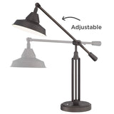 Turnbuckle Bronze LED Desk Lamp with USB Port