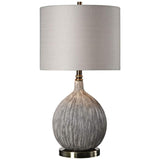 Hedera Old Ivory and Aged Black Ceramic Table Lamp