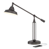 Turnbuckle Bronze LED Desk Lamp with USB Port