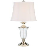 Courtney Polished Nickel and Crystal Traditional Table Lamp