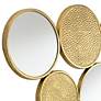 Matte Gold 35 3/4" x 20" Round Mirrored Wall Art