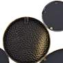 Matte Gold 35 3/4" x 20" Round Mirrored Wall Art