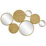 Matte Gold 35 3/4" x 20" Round Mirrored Wall Art