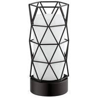 Estevau 2 - 1-Light Table Lamp - Black - White Glass