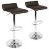 Ale Black Adjustable Barstool Set of 2