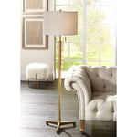 Possini Euro Encino Antique Brass Modern Tripod Floor Lamp