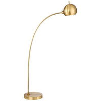 Possini Euro Ardeno Brass Finish Modern Arc Floor Lamp