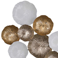 Ryder Gold and White 39 1/2" Wide Metal Wall Art