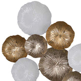 Ryder Gold and White 39 1/2" Wide Metal Wall Art