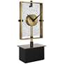 Uttermost Arta 13" High Brass and Black Table Clock