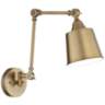 Mendes Antique Brass Down-Light Hardwire Wall Lamp