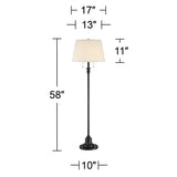 Spenser Oiled Bronze Traditional Floor Lamp