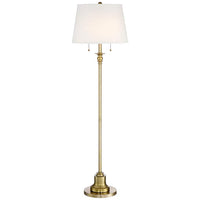 Spenser Brushed Antique Brass Traditional Floor Lamp