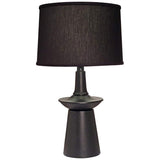 Carson Converse Gloss White Table Lamp w/ Gray Shade