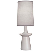 Carson Converse Gloss White Table Lamp w/ Gray Shade