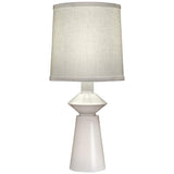 Carson Converse Gloss White Table Lamp w/ Gray Shade