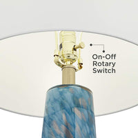 Rory Blue Art Glass Modern Table Lamp