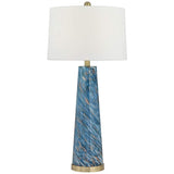 Rory Blue Art Glass Modern Table Lamp