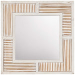 Newport White Washed Light Brown 25 1/4" Square Wall Mirror