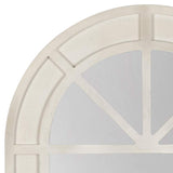 Milly White Wood 23 1/2" x 35 1/2" Arch Top Wall Mirror