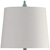 Vega Blue Table Lamp with Hardback Shade