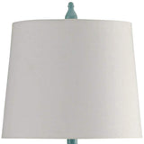 Vega Blue Table Lamp with Hardback Shade