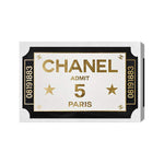 Oliver Gal Ticket Admit One Paris Canvas Wall Art