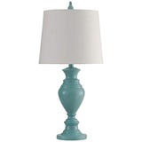 Vega Blue Table Lamp with Hardback Shade