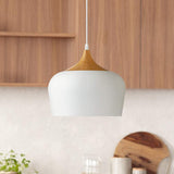 Possini Euro Felton 12" Wide and Faux Wood Modern Mini Pendant