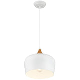 Possini Euro Felton 12" Wide and Faux Wood Modern Mini Pendant