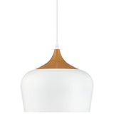 Possini Euro Felton 12" Wide and Faux Wood Modern Mini Pendant