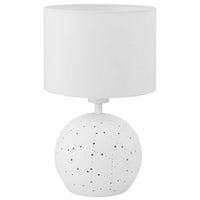 Montalbano - 1-Light Table Lamp - White Finish - White Fabric Shade