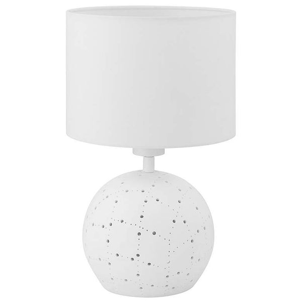 Montalbano - 1-Light Table Lamp - White Finish - White Fabric Shade