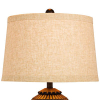 Teton Tribal Marked Brown Table Lamp