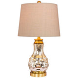 Melia Mercury Glass Bubbled Genie Bottle Accent Table Lamp