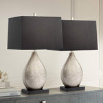 Regency Hill Marco Table Lamps with Black Shades Set of 2