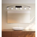 Jenisen Arch 62 3/4" Wide Modern Bronze Bathroom Light