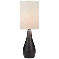 Lite Source Quatro Brushed Dark Bronze Modern Ceramic Table Lamp