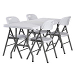 4-Pack Vinyl Folding Chairs White
