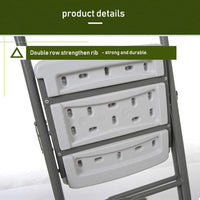 4-Pack Vinyl Folding Chairs White