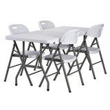 4-Pack Vinyl Folding Chairs White