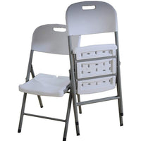 4-Pack Vinyl Folding Chairs White