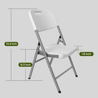 4-Pack Vinyl Folding Chairs White