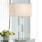 Aurora Crystal and Polished Nickel Table Lamp