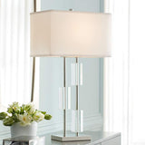 Aurora Crystal and Polished Nickel Table Lamp