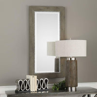 Uttermost Sheyenne Rustic Wood 24" x 48" Wall Mirror