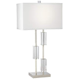 Aurora Crystal and Polished Nickel Table Lamp